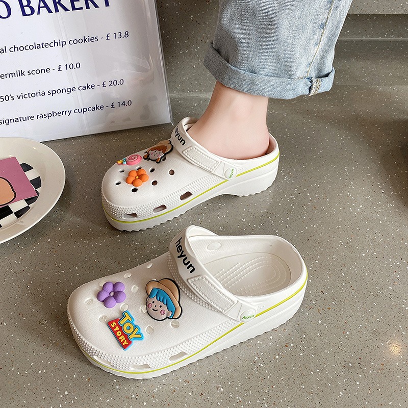 Summer Garden Shoes,Ladies Cloud Garden Shoes,Cartoon Mules Clogs,Cartoon Beach Slippers,Ladies Beach Slippers