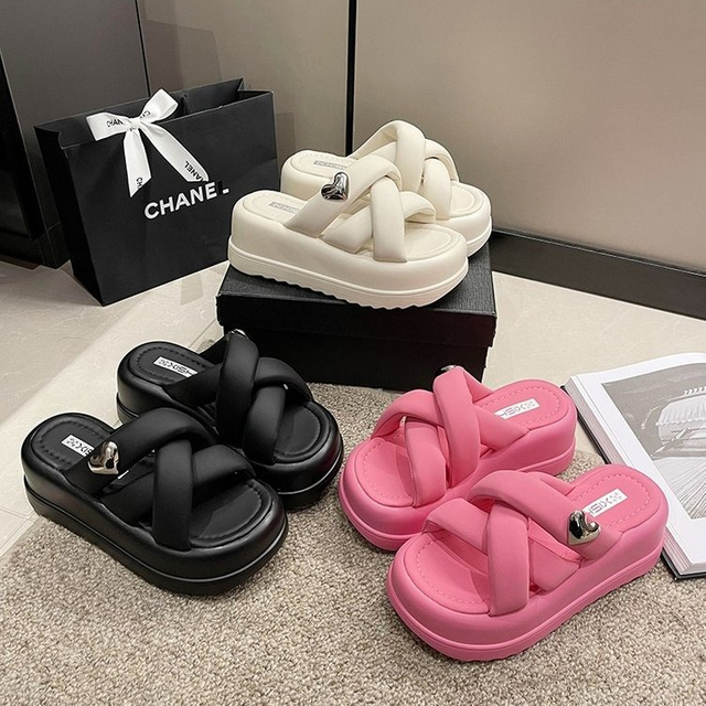 Summer new style women's slippers outdoor cross thick-soled beach sandals casual platform women's shoes