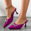 Summer Women Pumps Rhinestone Bow High Heels Sandals Elegant Sexy Party Wedding Shoes