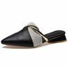 Sexy Pointed Toe Womens Slippers Slip On Ladies Mules Low Heel Woman PU Leather Pumps Summer Casual Slides Female