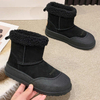Ankle Flats Platform Women Snow Boots Suede Plush Warm Casual Winter Thick Goth Shoes Chelsea 