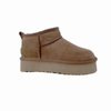 Ankle-High Snow Boots for Women Suede Winter Snow Boots Memory Foam Faux Sheepskin Fur 