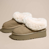 Faux Fur Winter Boots Women Non Slip Plush Snow Boots Woman Thick Bottom Warm Cotton Shoes