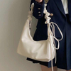 Pleated Women PU Cloud Bags Leisure Hand Bags Armpit Shopping Shoulder Bags Female 