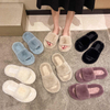 Home Slippers Women's Flat Shoes Female Lady Fur Slides Soft Plush Cotton Indoor Winter