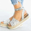 Women's Ankle Strap Platform Sandals Casual Shoes Women Summer Fashion Weave Non-Slip Sandalias