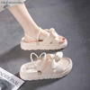 Sandals for Women Bowknot Flat cloud Cute Boho Casual Slippers Beach shoes