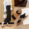 Summer New Women's Flat Bottom Roman Strap Sandals with Non slip Rubber Soles Fashion Women's Shoes