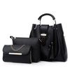 Womens Famous Brands Ladies PU 3 Pcs Bag Handle Shoulder Bag Tassel Tote Purse Handbag 