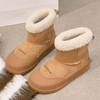 Ankle Flats Platform Women Snow Boots Suede Plush Warm Casual Winter Thick Goth Shoes Chelsea 