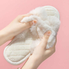 NEW Design Women Winter House Furry Slippers Women Cross Fluffy Fur Home Slides Flat Indoor Floor Shoes Ladies Flip Flops