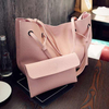 Wholesale 2 Set Women Handbags Large Capacity Bag Ladies Simple Leather Tote Shoulder Bags