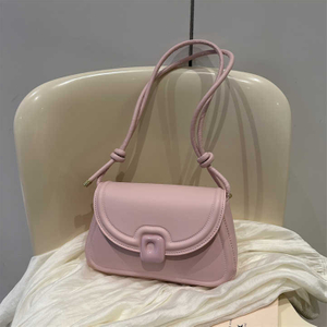 Women Soft PU Underarm Bag Retro Solid Color Ladies Handbags Fashion Girls Small Shoulder Bags Elegant Crossbody Bags 