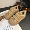 New Winter Waterproof Upper Soft Sole Wrap Heel Antiskid Slides Outside Warm Fluffy Slippers Women Home Casual Cotton Shoes
