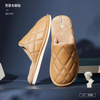 Fashion Winter Warm Leather Slippers Women Short Plush Slides Waterproof Slippers Men Winter Home Soft Comfortable Indoor 