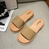 Summer Slides Slippers Women Fashion Sandals Thick Soles Wedge Heels Beach Slippers