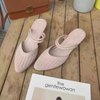 Wholesale Spring Summer Slippers Wedge Heel Half Sandals Women's Two-Wear 
