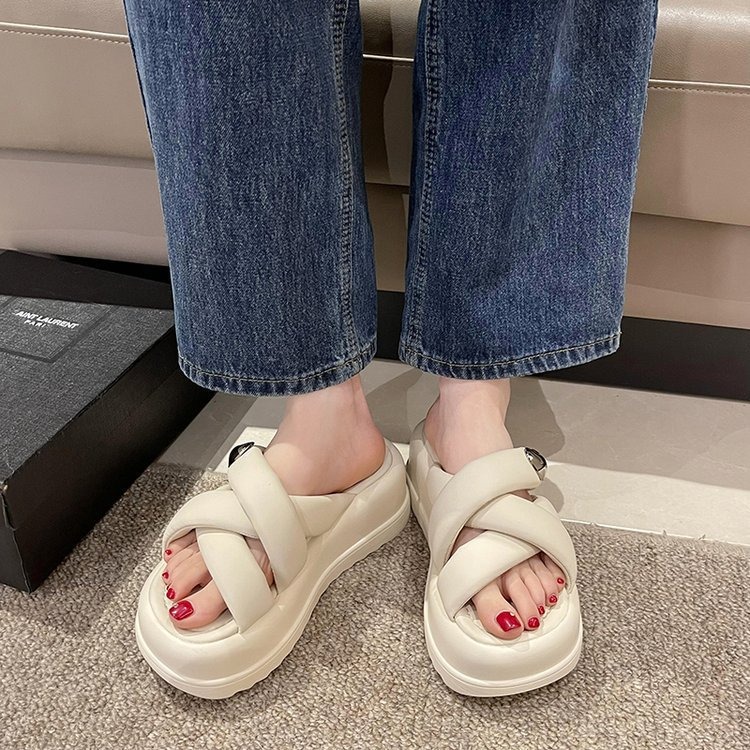 Summer new style women's slippers outdoor cross thick-soled beach sandals casual platform women's shoes