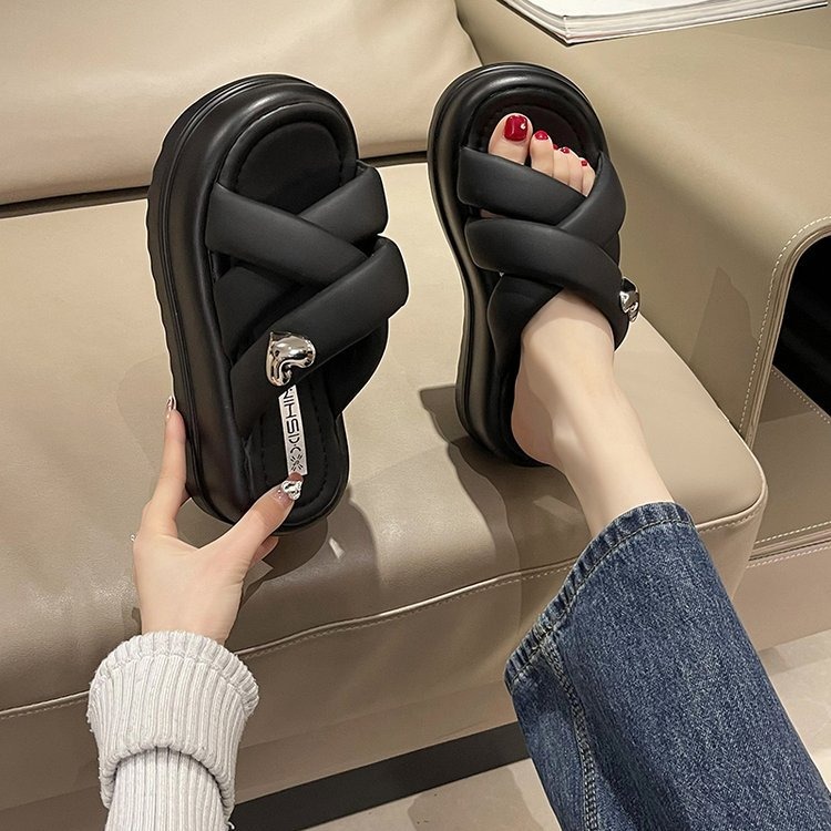 Summer new style women's slippers outdoor cross thick-soled beach sandals casual platform women's shoes