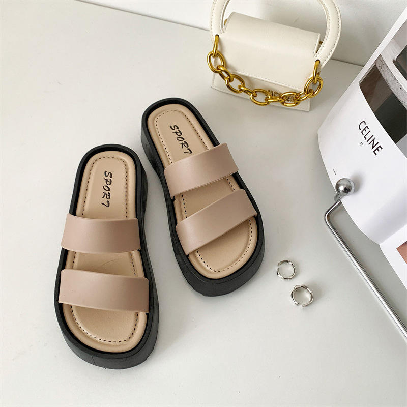 New Women Thick Platform Slippers Summer Beach Eva Soft Sole Slide Sandals Leisure Comfortable Outdoor Women Shoes