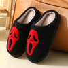 Halloween Home Cute Cartoon Warm Non-slip Winter Slippers Women Skull Couple Plush Drag Thriller Hand Claw Creative Shoes