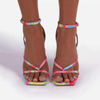 Women Sandals Sexy Open Toe Ankle Strap High Heels Ladies Shoes Buckle Mid Thin Heel Summer Party Shoes