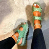 Women Sandals Summer New Flat British Wind Embroidery Thick-soled Casual Roman Designer Shoes Platform Sandals