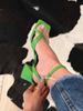 Summer Chunky Heels Sandals Fashion Simple Women's Ankle One-line Buckle Square Toe Women
