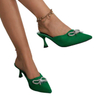 Summer Women Pumps Rhinestone Bow High Heels Sandals Elegant Sexy Party Wedding Shoes