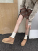 Ankle-High Snow Boots for Women Suede Winter Snow Boots Memory Foam Faux Sheepskin Fur 