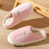 Women Soft Plush Cotton Slippers Fashion Non-Slip Floor Indoor Flop Slips Bedroom Warm Winter Shoes