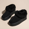 Faux Fur Winter Boots Women Non Slip Plush Snow Boots Woman Thick Bottom Warm Cotton Shoes
