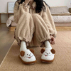 Winter House Fur Slippers Warm Cotton Shoes Cute Lovely Cartoon Dog Indoor Bedroom Women Ladies Furry Slides