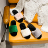 Winter Women Furry Slippers Soft Plush Floor Shoes Indoor Ladies Warm Home Slippers Open Toe Fluffy House Slides