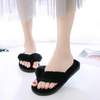Winter Women Home Slippers Faux Fur Flip Flops Warm Shoes Woman Flats Female 