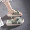 Sandals for Women Bowknot Flat cloud Cute Boho Casual Slippers Beach shoes