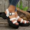 Open Toe Women's Sandals Summer Fashion Breathable Comfortable Sandals Women Wedge Buckle Female Footwear