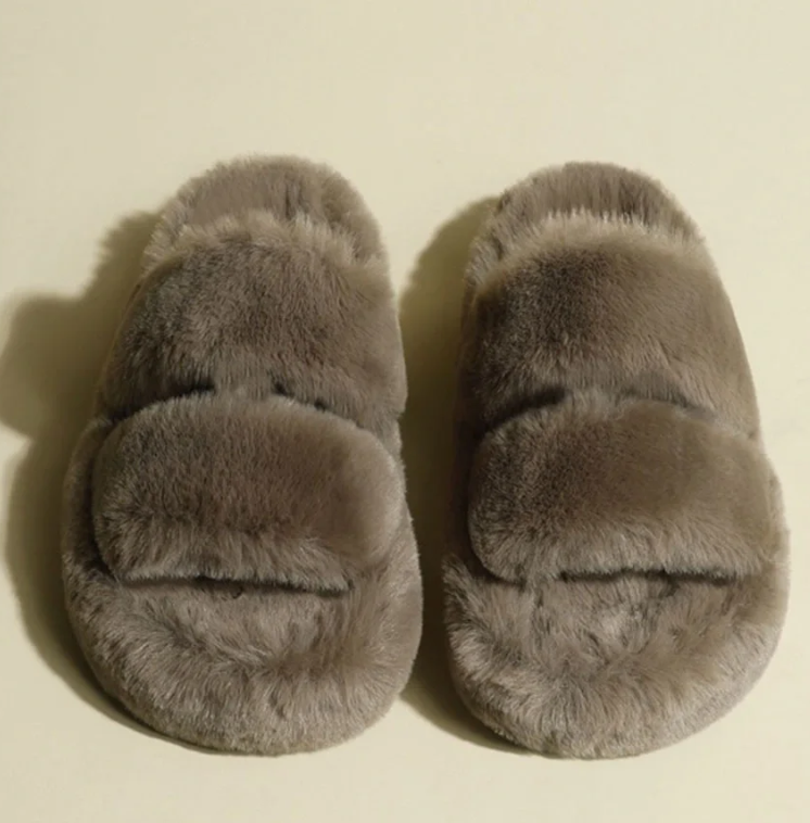 Winter Fashion Soft Warm Comfort Flat Fur Slipper Brand Designer Slip On Loafers Mules Casual Indoor