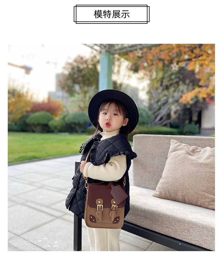 Fashion PU Leather Crossbody Handbag Cute Girls Women Shoulder Bags Children Kids Bags