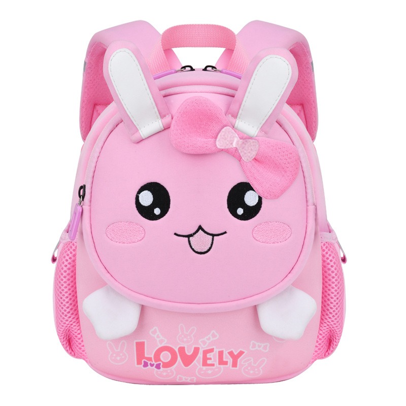 Cartoon Lion Rabbit Unisex Aged 5-12 Student School Backpack Children Waterproof Kids School Bags