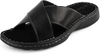 Mens Napa Leather Slides Sandals Soft Cushion Dress Sandals with Memory Foam Footbed Comfortable & Lightweight Summer Beach Indoor & Outdoor Slip On Casual Footwear