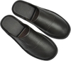 Leather Slippers Men's Women's Leather Room Shoes Natural Cowhide Luxury Solid Color Unisex