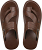 Men's Ring Toe Flat Sandals Braided Slip on Vacation Leather Slippers