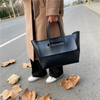 solid color Tote Bag durable Women's Large Capacity Shoulder Bags Female Beach Handbag Casual Travel Shopping 