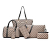6pcs Underarm Luxury Designer Women Shopper Ladies Hand Bag Tote Multi Piece Set Multi-piece 