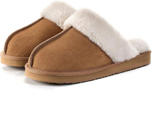 Fuzzy Slippers for Women Cozy Faux Fur House Shoes Winter Warm Memory Foam Slippers for Indoor and Outdoor