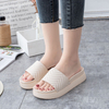  fashion all-in-one high-heeled mid-heel slippers women wear thick soles network red ins Korean non-slip sandals women