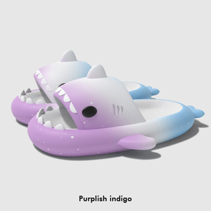 Upgraded Shark slide feature an ultra-rebound sole Shark Pillow Slides Novelty Womens Mens Sandals Gradient color print Beach Pool Shower Shoes with Cushioned Thick Sole Cloud Slides