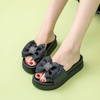 Wedges Platform Woman Bohemian Women's Summer Footwear Summer Slipper with Bow Large Size 