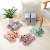 Spring Autumn Home Women Linen Slippers Cute Soft Sole Indoor Slide Bedroom Female Floor 